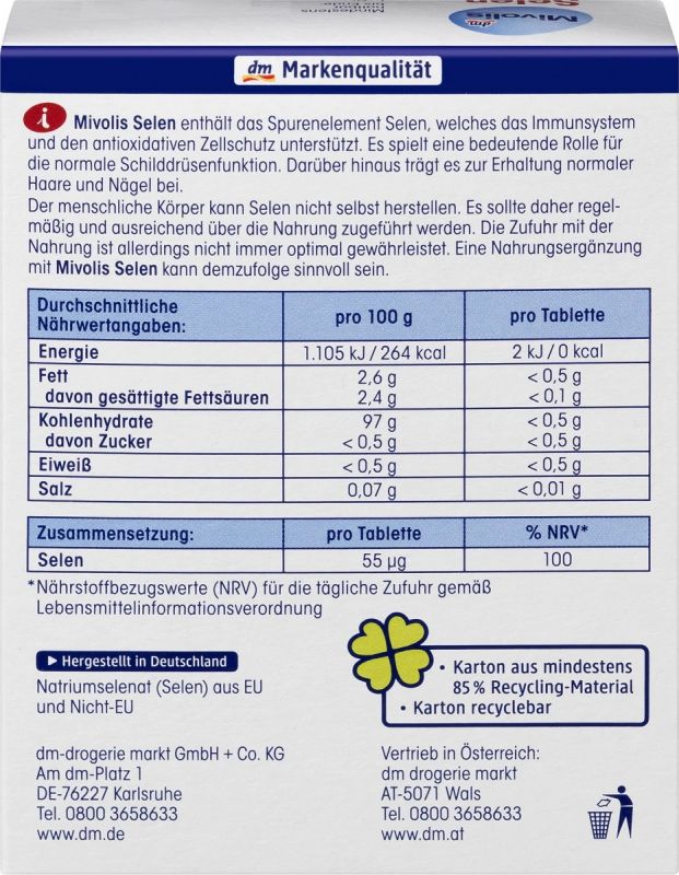 Селен Mivolis Selen 55 мг 60 шт