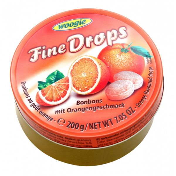 Льодяники Woogie Fine Drops апельсин 200g