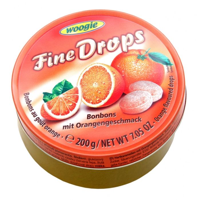 Льодяники Woogie Fine Drops апельсин 200g