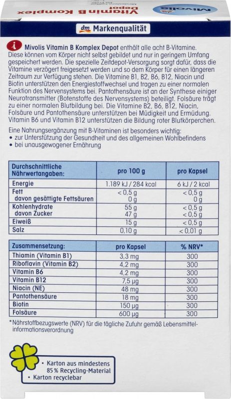БАД комплекс Mivolis Komplex B 60 шт