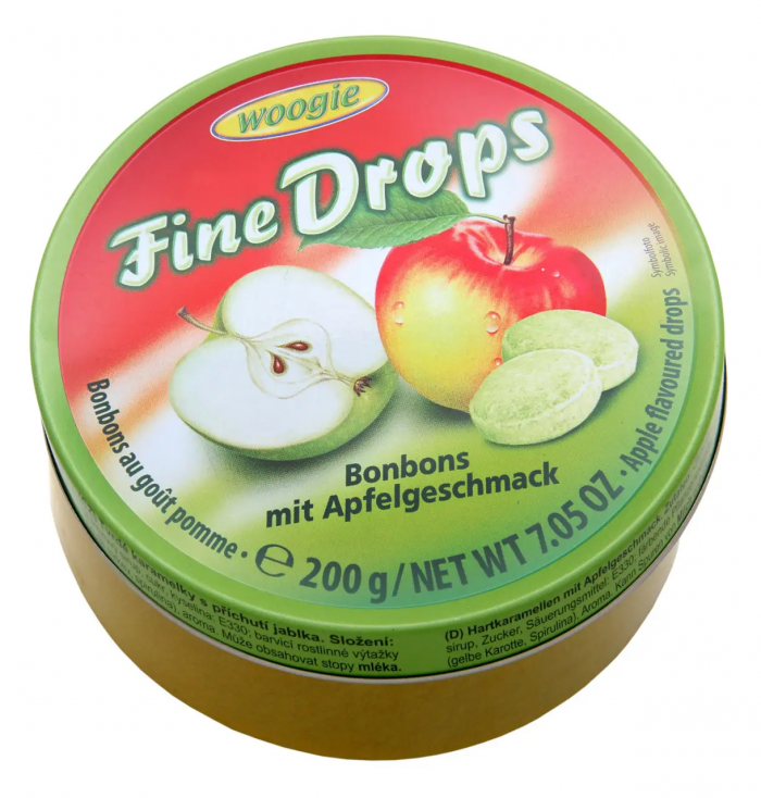 Льодяники Woogie Fine Drops яблуко 200g