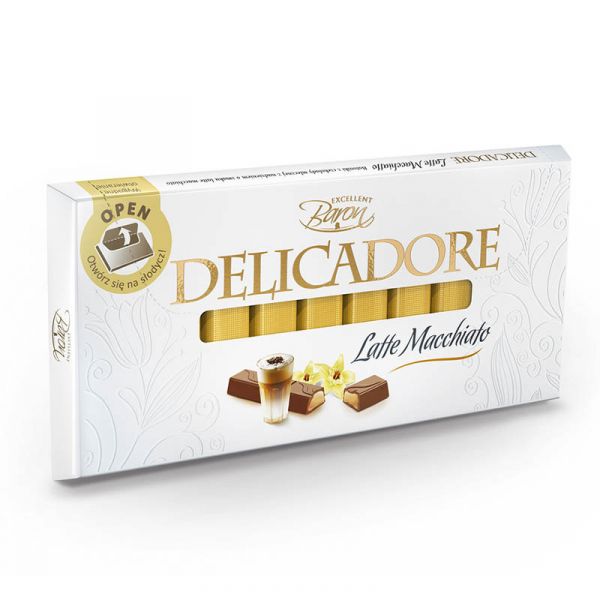 Шоколадні батончики зі смаком латте макіато Delicadore Latte Macchiato 200г
