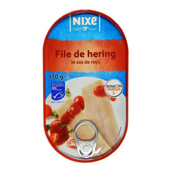 Консервоване філе оселедеця в томатному соусі Nixe 170g