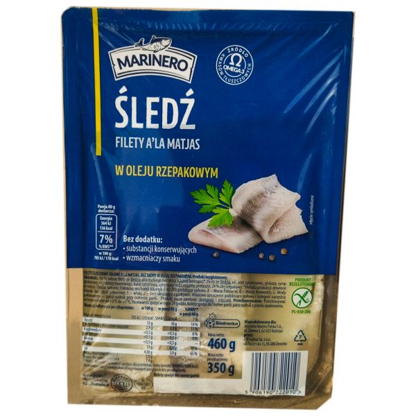 Філе оселедця в олії Marinero Sledz 460g