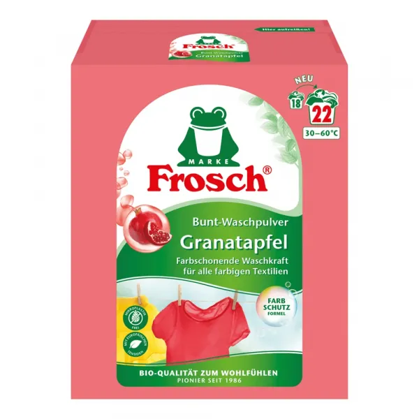 Порошок для прання кольорових речей Frosch Pomegranate 1,45кг (22 прання)