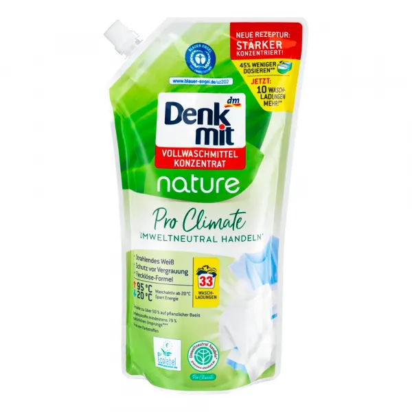 Еко гель для прання світлих тканин DenkMit Nature 1 л (33 прання)