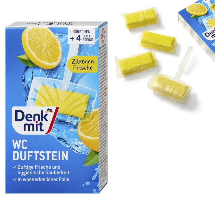 Підвіска для унітазу лимонний аромат Denkmit Lemon 4 шт