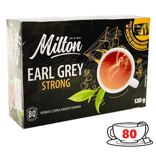 Чай чорний з бергамотом Milton Earl Grey Strong 80 фільтр-пакетів