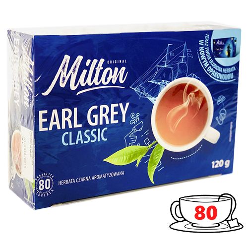 Чай чорний Milton Earl Grey Classic 80 фільтр-пакетів