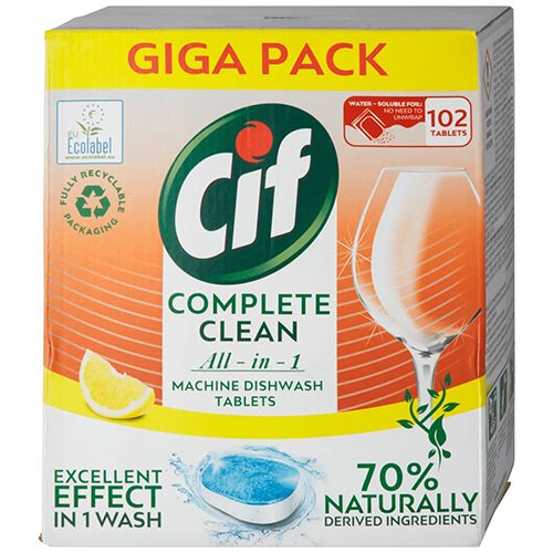 Таблетки для посудомийної машини Cif All in 1 Lemon Complete Clean 102 шт