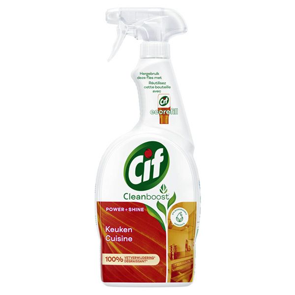 Спрей-знежирювач для кухні CIF потужність + блиск 750 мл