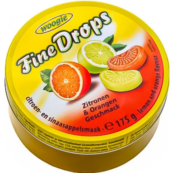 Льодяники Woogie Fine Drops апельсин лайм 200g