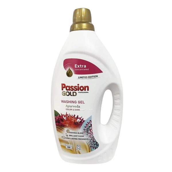 Парфумований гель для прання кольорових і темних речей Passion Gold Аюрведа 3,52 л (88 прань)