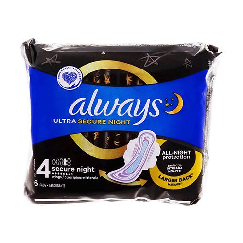 Нічні гігієнічні прокладки Always Ultra Secure Night (розмір 4) 10 шт