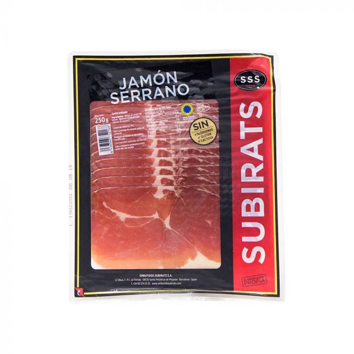 Нарізка Хамон Subirats Jamon Serrano 250г