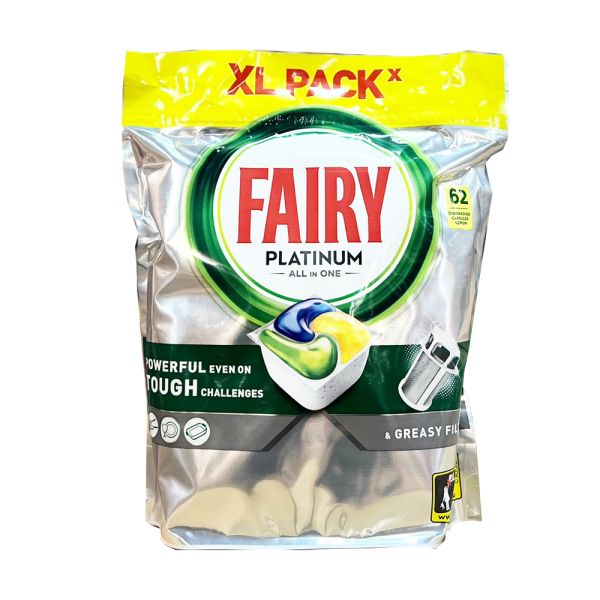 Капсули для посудомийки Fairy Platinum All in One 62 шт