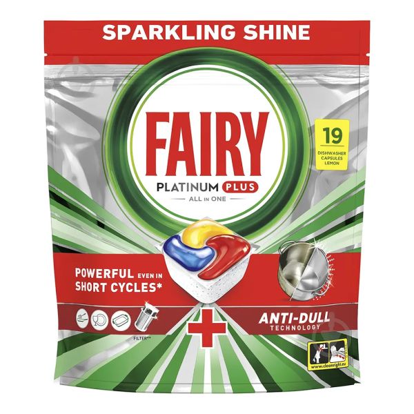 Капсули для посудомийної машини Fairy Platinum Plus 19 шт