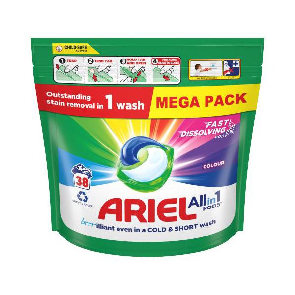 Капсули універсальні з захистом кольору Ariel All in 1 Color 38 шт