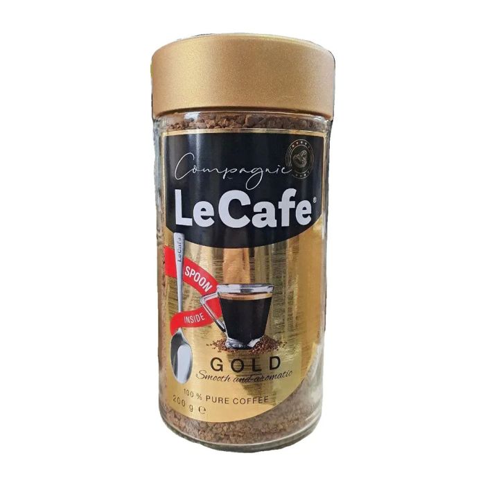 Кава розчинна Le Cafe Gold 200 г з ложкою