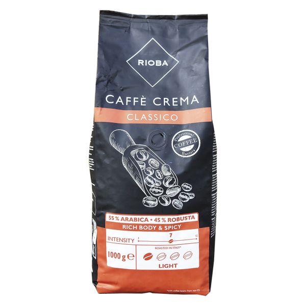 Кава в зернах Rioba caffe crema classico (55/45) 1 кг