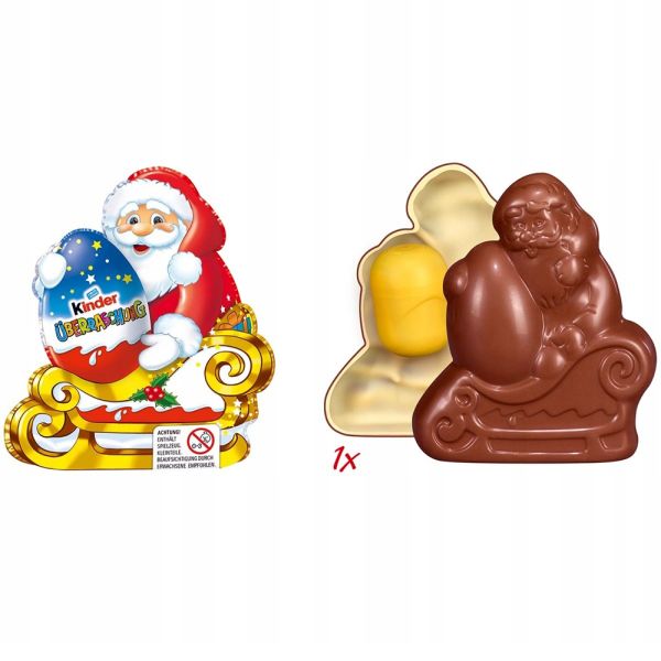 Новорічна фігурка Kinder Дід Мороз + яйце-сюрприз 75 г