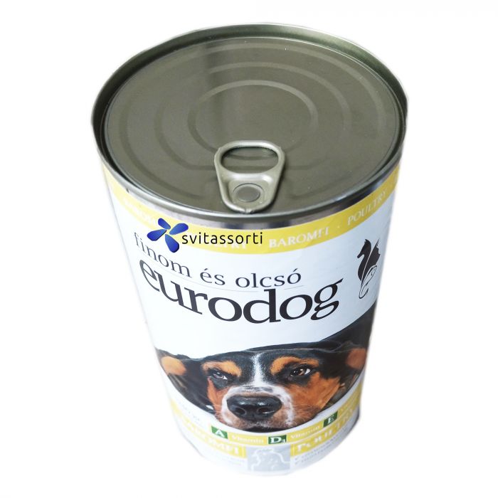 Вологий корм для собак Eurodog Chicken у соусі з куркою 1240g