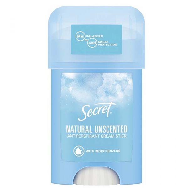 Жіночий кремовий антиперспірант без аромату Secret Natural 40 мл