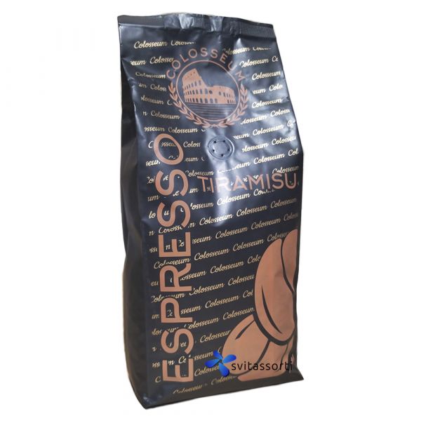 Ароматизована кава в зернах Colosseum Espresso tiramisu 1кг