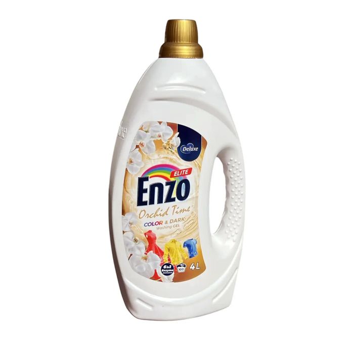 Парфумований гель для прання кольорових речей Enzo аромат орхідеї 4л (100 прань)