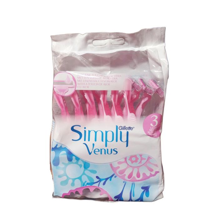 Жіночі одноразові станки для гоління Gillette Simply Venus 3, 12 шт