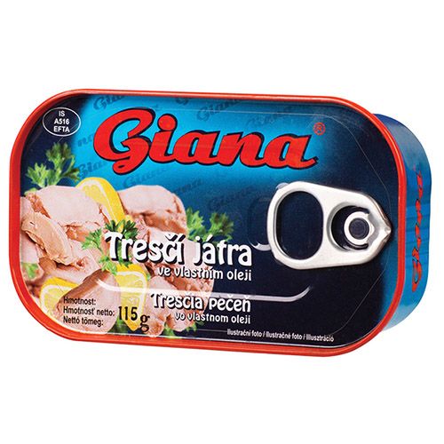Печінка тріски у власному соку Giana 115 g