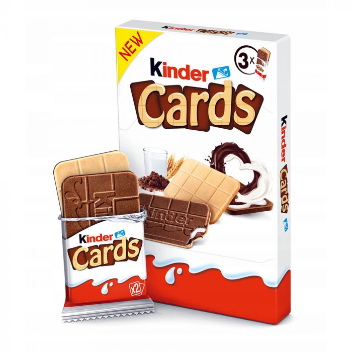 Шоколадні вафлі Kinder Cards 76г (3*2 шт)