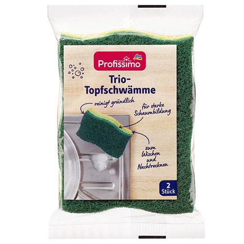 Губки для миття посуду DenkMit Profissimo Trio 2 шт