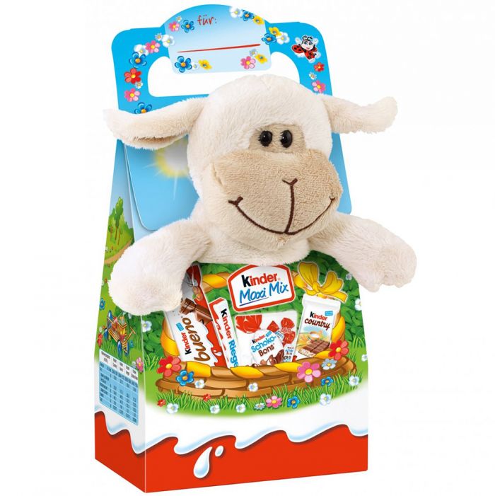 Великодній набір з м'якою іграшкою Лама Kinder Mix Lamb