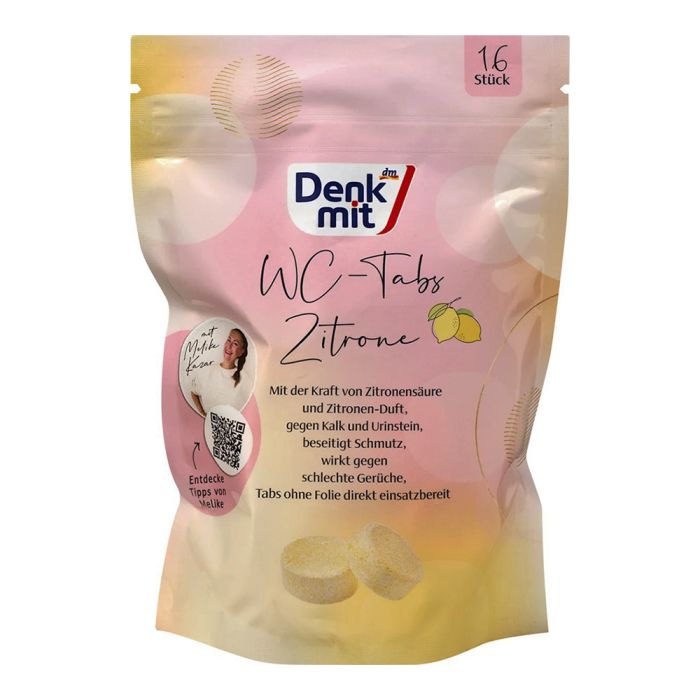 Засіб для видалення сечового каменю з ароматом лимона Denkmit WC Tabs 16 шт