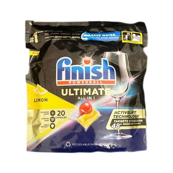 Капсули для посудомийних машин Finish Ultimate Lemon 20 шт