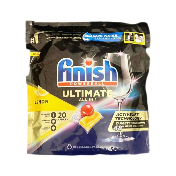 Капсули для посудомийних машин Finish Ultimate Lemon 20 шт