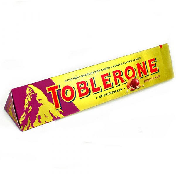 Шоколад молочний з родзинками і мигдальною нугою Toblerone Fruit and Nut 100 g