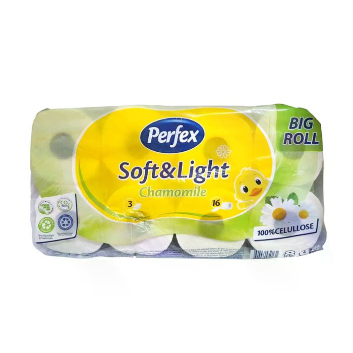 Тришаровий туалетний папір Perfex Soft Light 16 рулонів