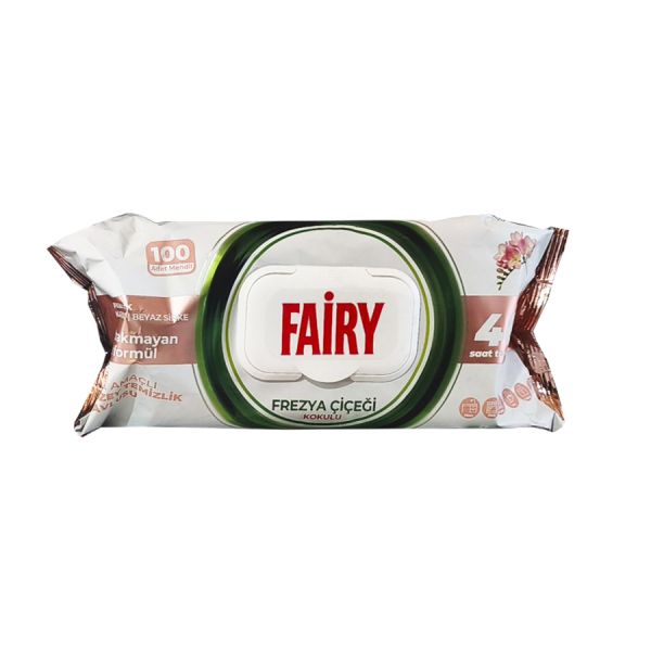 Вологі серветки для прибирання з ароматом фрезії Fairy Фрезія 100 шт