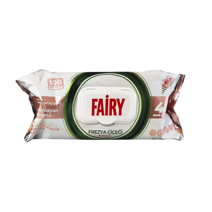 Вологі серветки для прибирання з ароматом фрезії Fairy Фрезія 100 шт