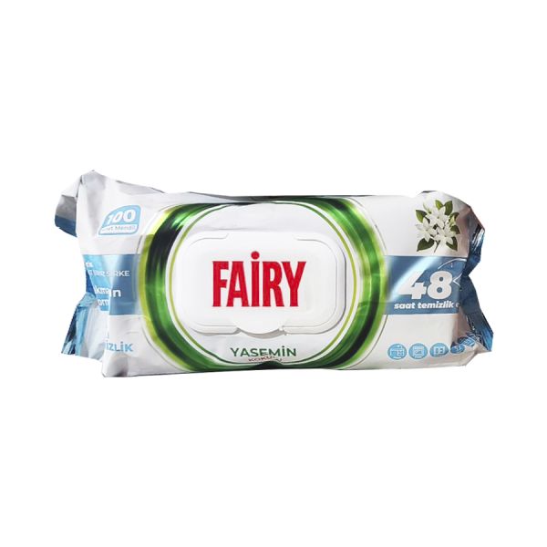 Вологі серветки для прибирання з ароматом жасмину Fairy Жасмин 100 шт