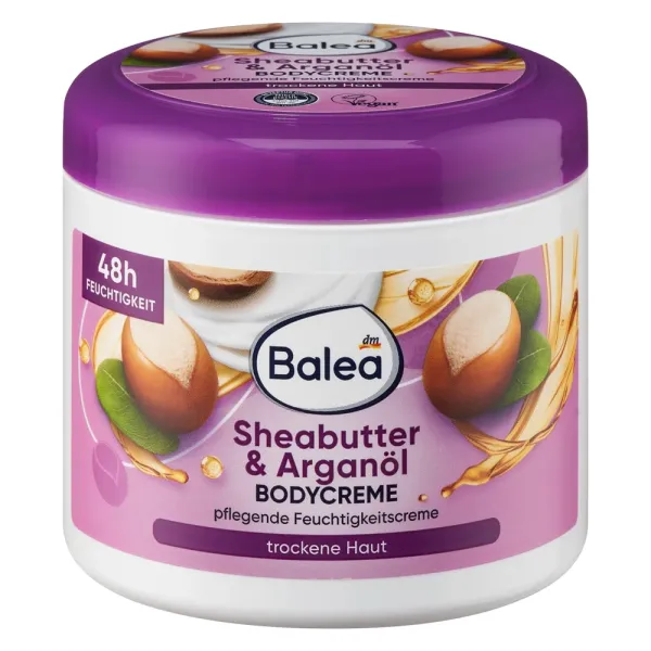 Крем для тіла з маслом ши і аргановою олією Balea Bodycreme 500 мл