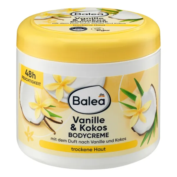 Крем для тіла з ароматом ванілі та кокоса Balea Bodycreme 500 мл
