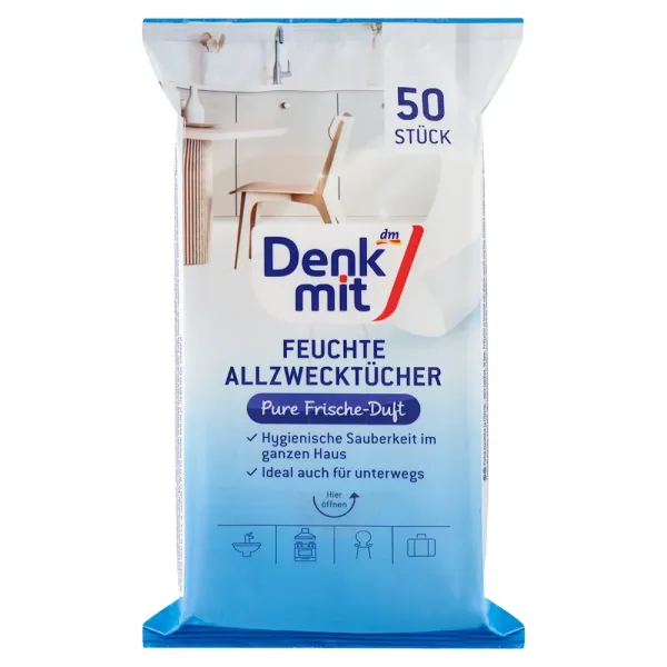 Вологі серветки для прибирання Denkmit Pure Frische 50 шт