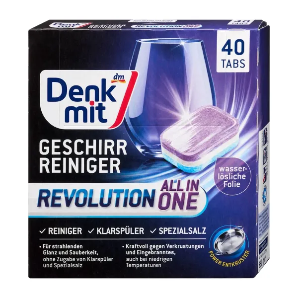 Таблетки для посудомийних машин Denkmit Revolution 40 шт