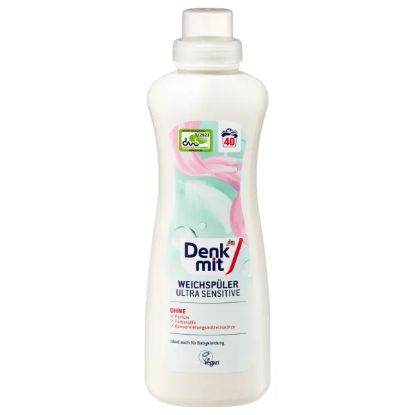 Безфосфатний ополіскувач для прання DenkMit Ultra Sensitive 1 л