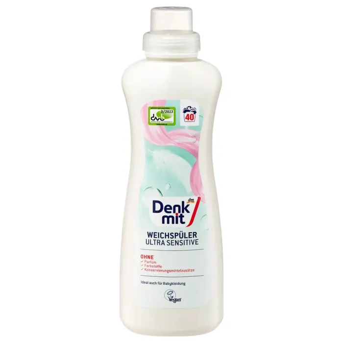 Безфосфатний ополіскувач для прання DenkMit Ultra Sensitive 1 л