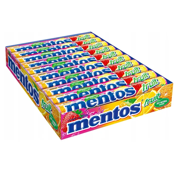 Жувальні цукерки Mentos фруктовий смак 20 шт