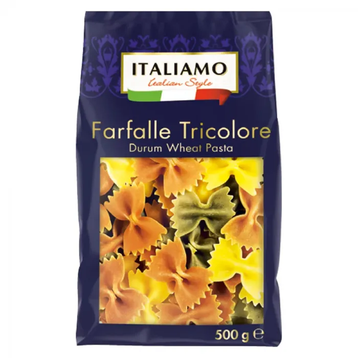 Макарони метелик Italiamo Farfalle tricolore 500г